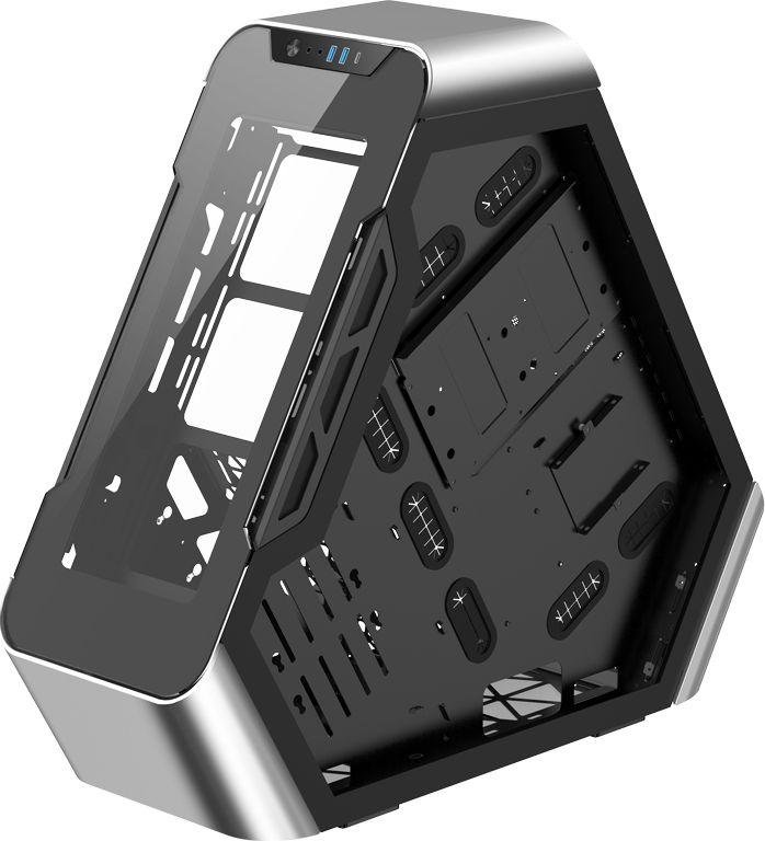Jonsbo TR03-G Case, Silver, Midi Tower - Image 1