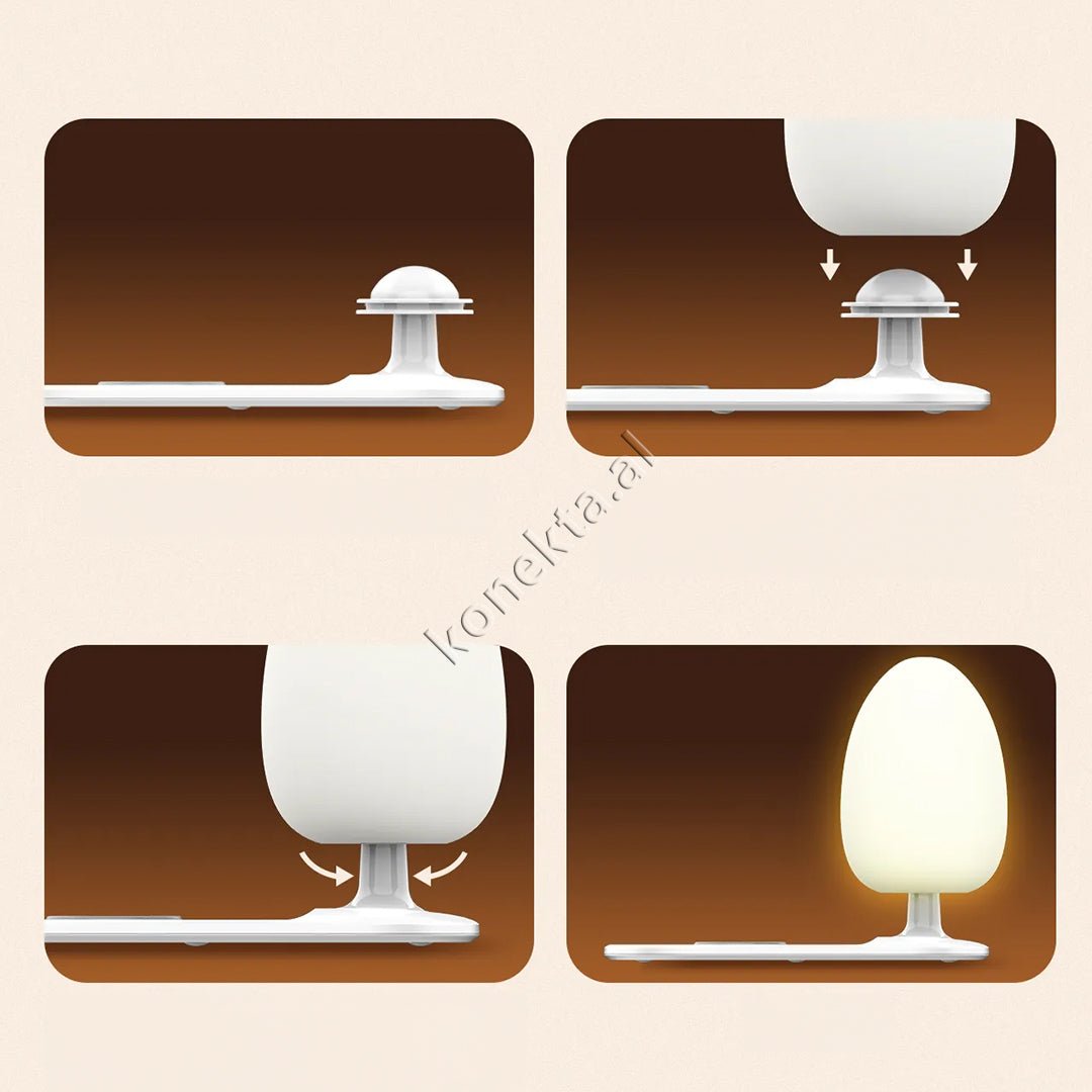 LDNIO Wireless Charger 15W with LED Night Light RGB - Thumbnail 14