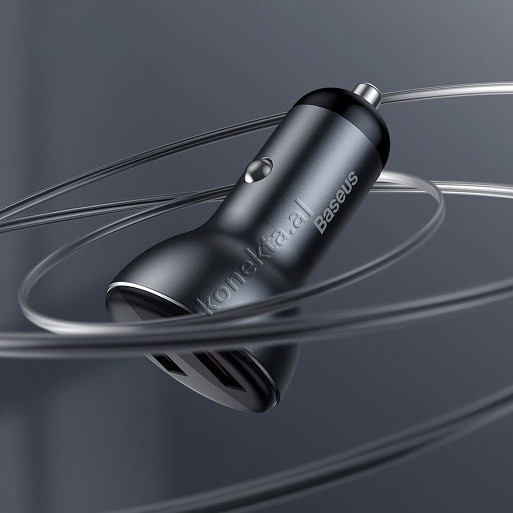 Baseus Fast Charge Car Charger, Black, 45W, 2 Ports USB/Type C - Thumbnail 12