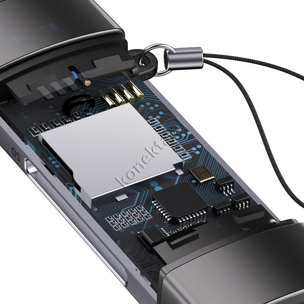 Baseus SD Card Adapter with Type-C and USB Ports - Thumbnail 7