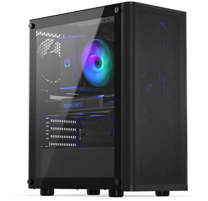 Endorfy Ventum 200 Air Case, TG, Black - Thumbnail 2