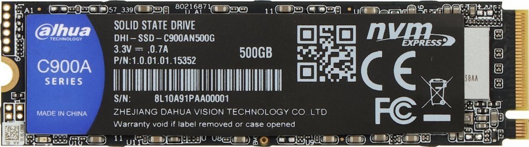 Dahua Technology C900A SSD, 500GB, M.2 2280 PCI-E x4 Gen3 NVMe - Thumbnail 2