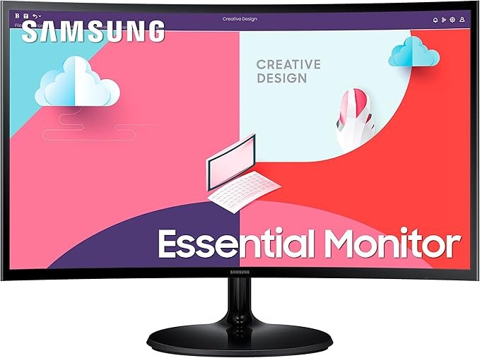 Samsung S36C Curved Monitor, 24" FHD, 75Hz - Image 1