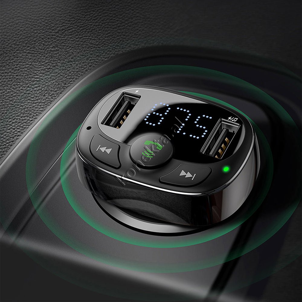 Baseus Car Charger with Bluetooth MP3 and Battery Status Display - Image 1