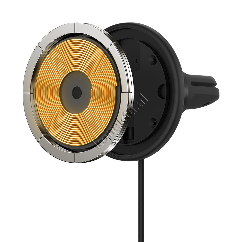 Baseus Mbajtese Celuari Per Makine Me Karikim Wireless Dhe Porte USB - Thumbnail 4