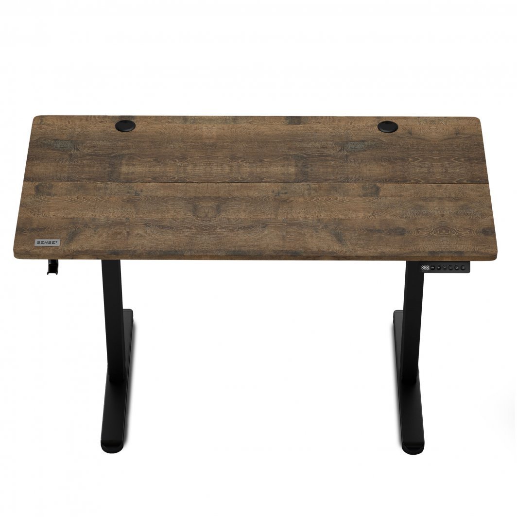 SENSE7 Nojo Electric Table, 120cm x 60cm, Black/Wood - Thumbnail 6