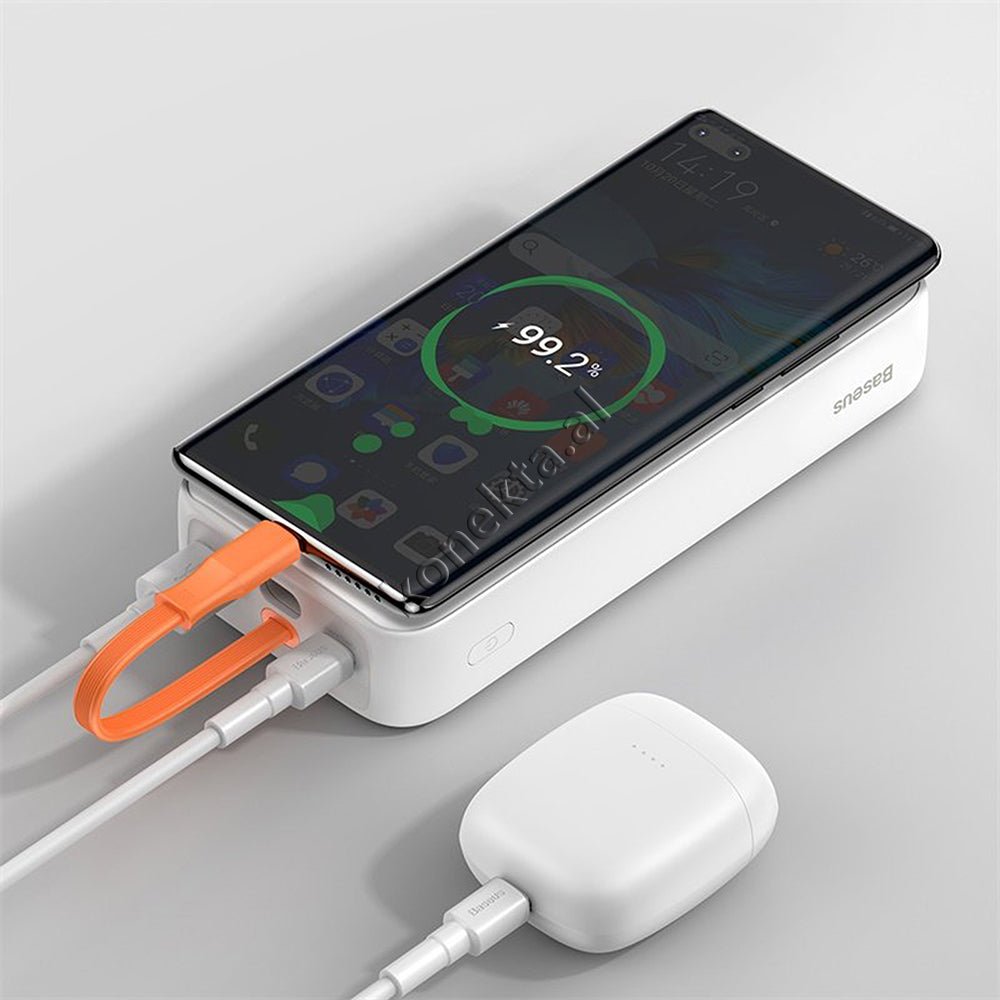Baseus Battery, 10000mAh & 20000mAh, Black / White, 2 Ports and 1 Type-C Cable - Thumbnail 20