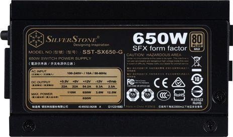 SilverStone SX650-G SST-SX650-G v1.1 SFX Power Supply, 650W - Thumbnail 6
