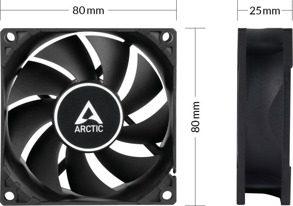 Arctic F8 PWM PST Fan, 5-pack - Thumbnail 3