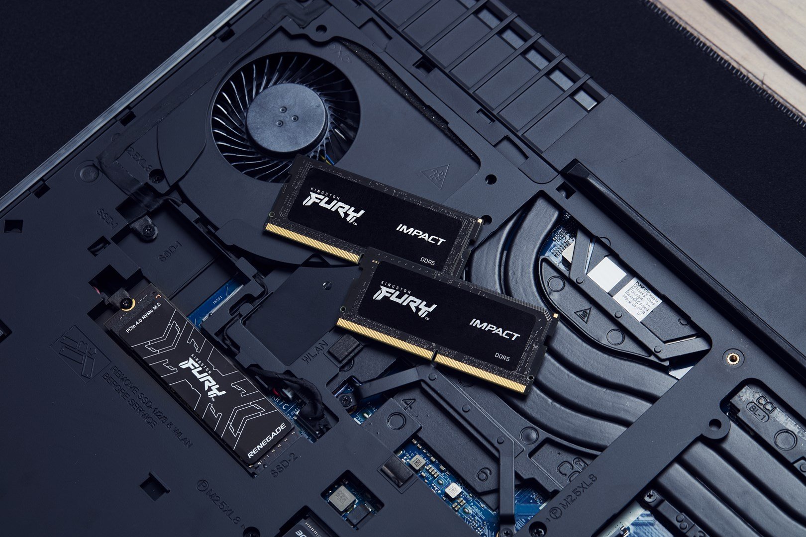 Kingston FURY Impact Memory 16GB DDR5, 4800MT/s, SODIMM CL38, Black - Thumbnail 2