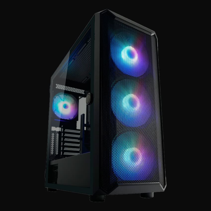 LC-804B-ON Obsession_X Midi-ATX Case Black - Image 1