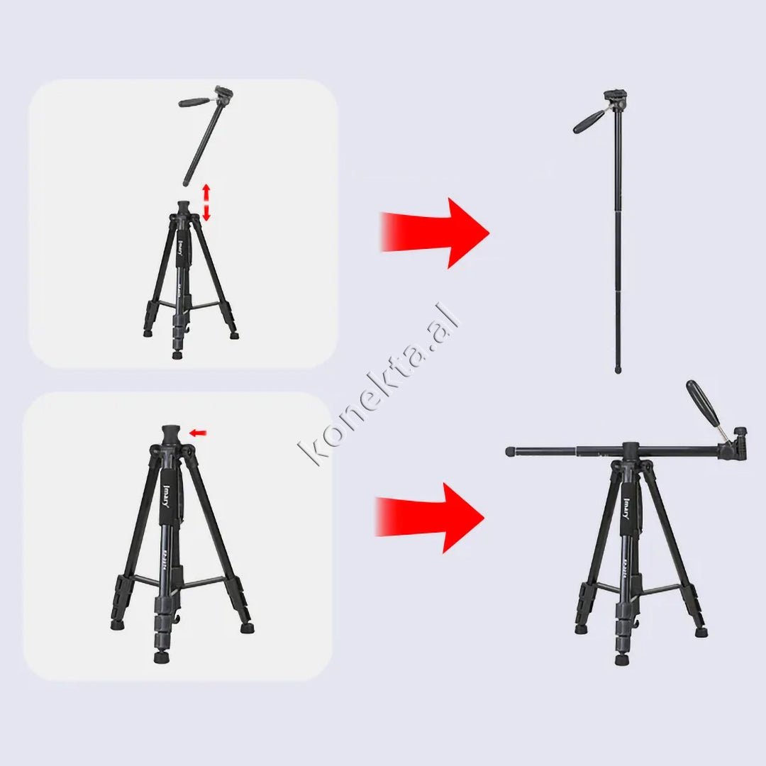 Jmary Trekëmbesh Tripod, Çmontueshëm, Monopod, 54cm-180cm - Thumbnail 5