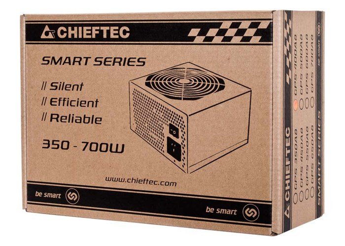 Chieftec Smart GPS-500A8 Power Supply, 20+4 pin ATX, 500 W, Black - Thumbnail 6