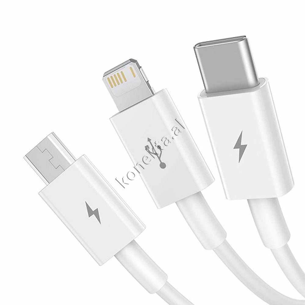 Baseus 3 in 1 Charger Cable, 1.5m - Thumbnail 3