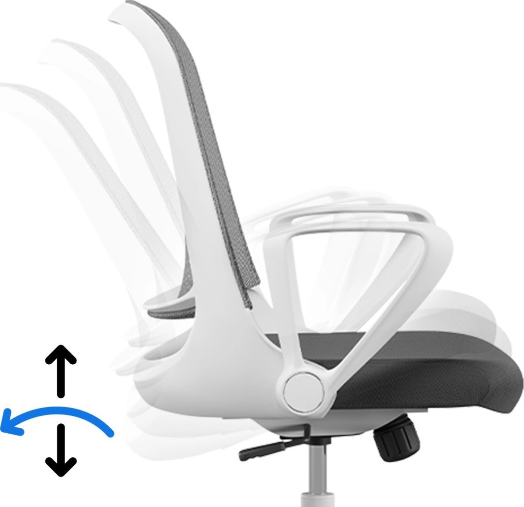 SENSE7 Sopty Chair, White/Grey - Thumbnail 3