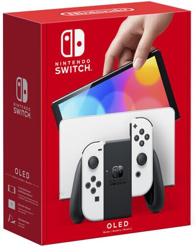 Nintendo Switch Console (OLED), White - Image 1
