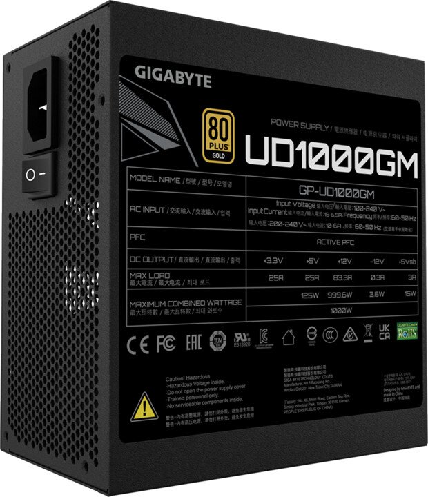 GIGABYTE UD1000GM Power Supply 1000W - Thumbnail 6