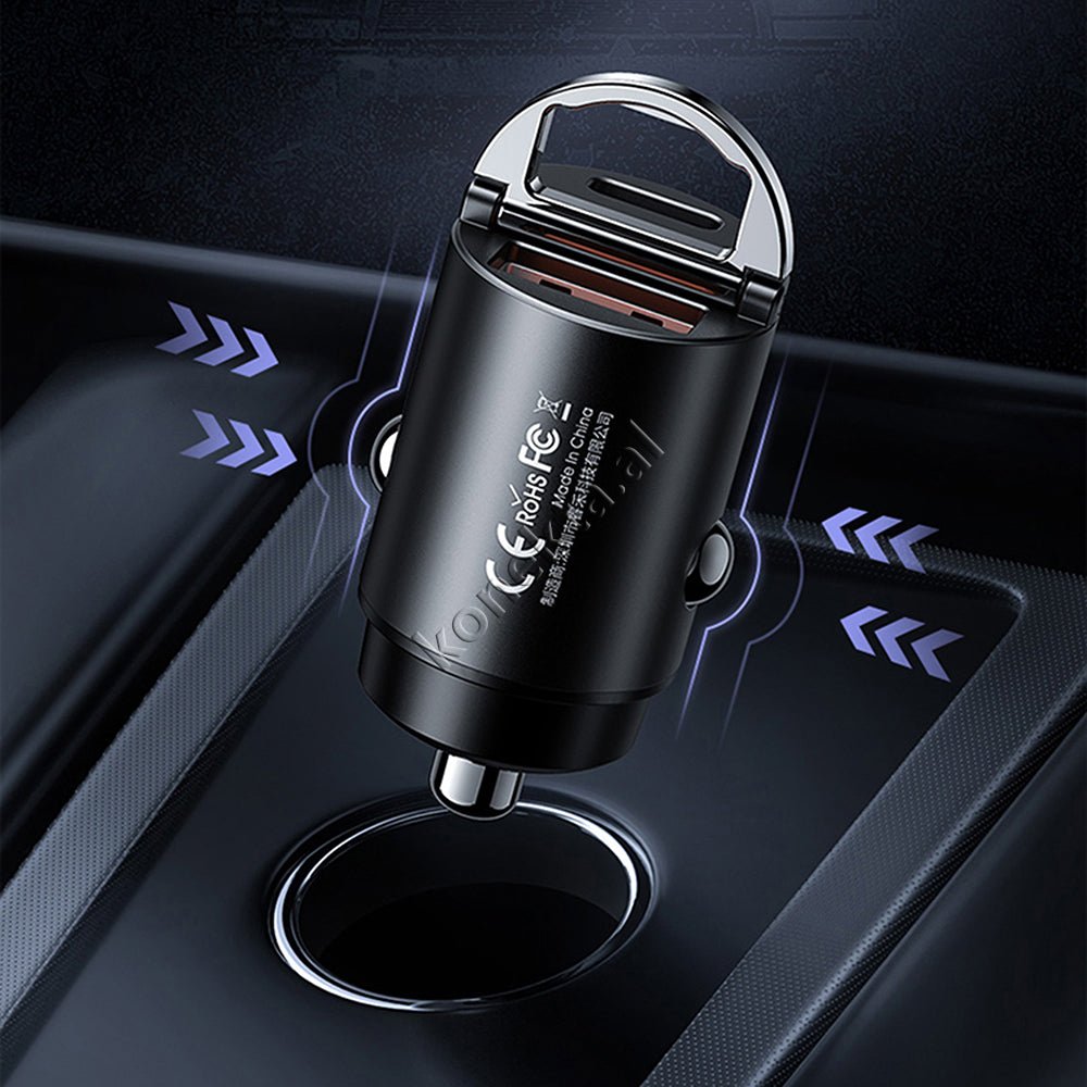 REMAX 30W Fast Charge Car Charger, Black / Silver - Thumbnail 6