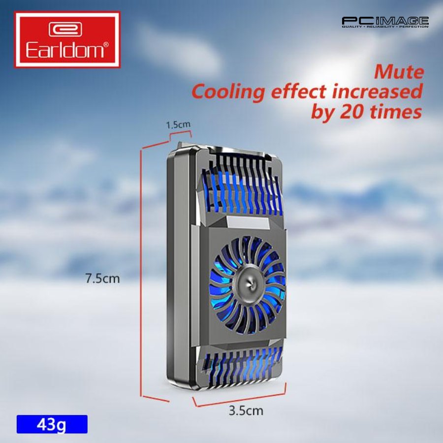 Earldom ET-F04 Phone Cooler, Black - Thumbnail 3