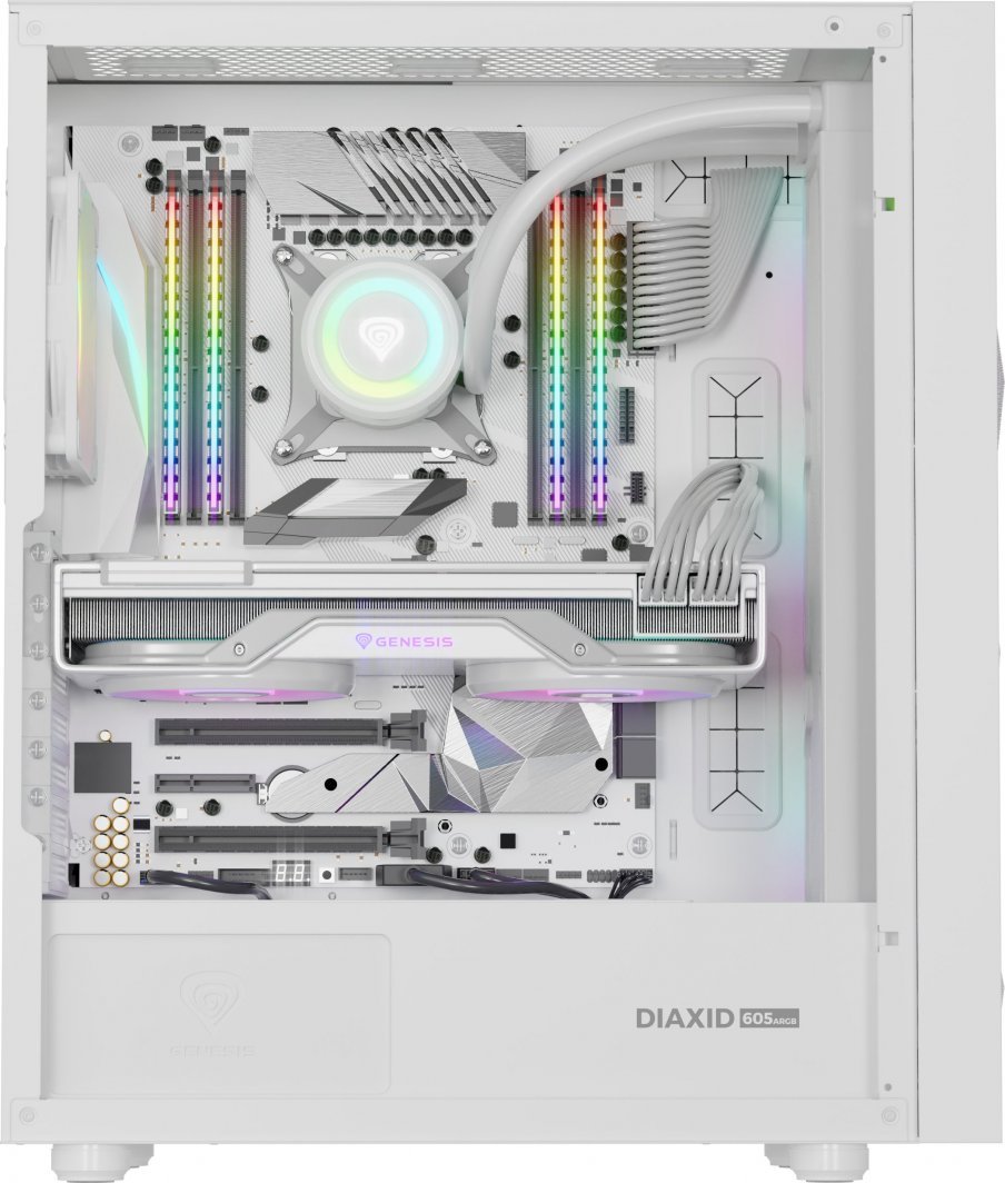 Genesis Diaxid 605 ARGB Case, White, Midi Tower - Thumbnail 15