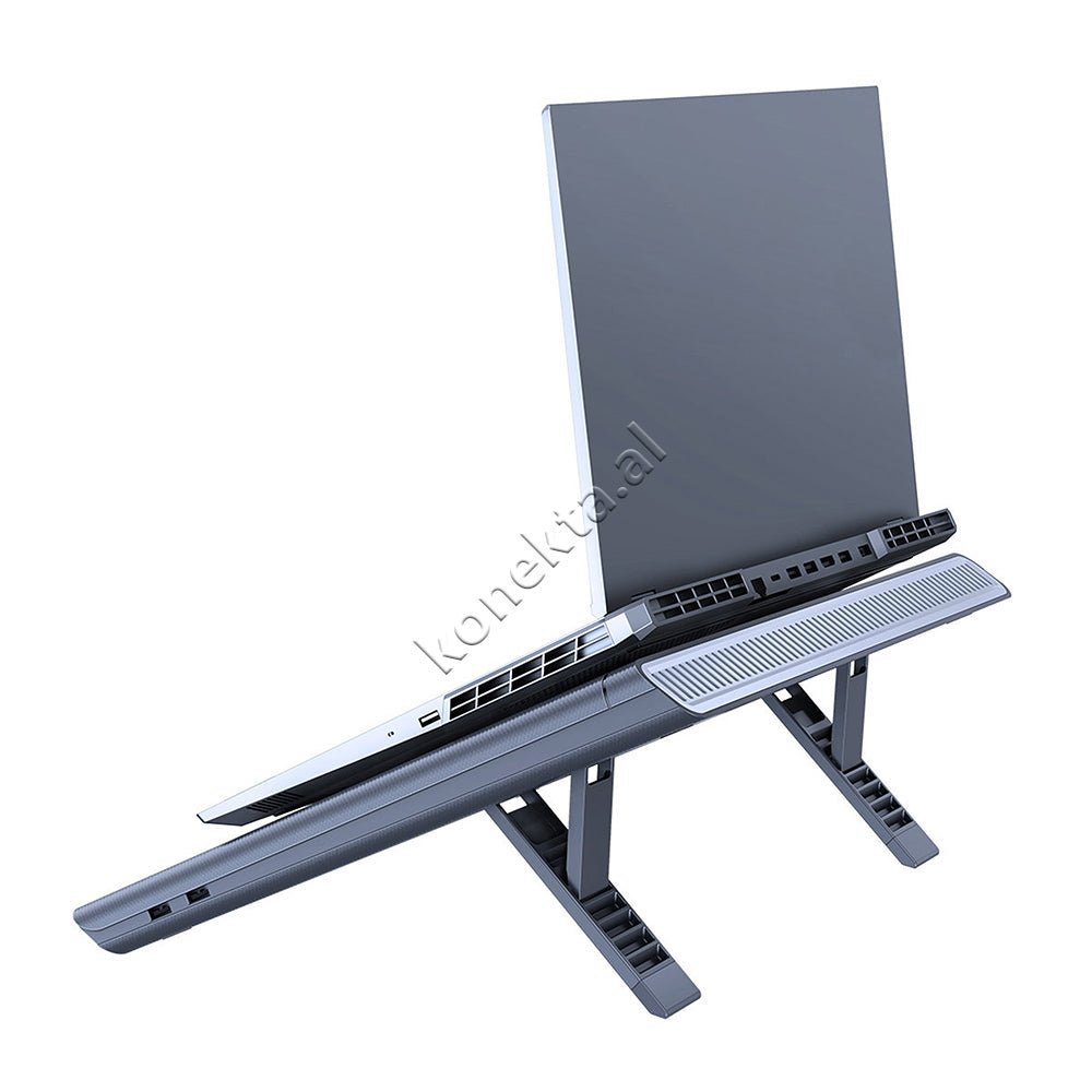 Baseus Laptop Holder with Cooler, Dark Gray - Thumbnail 4