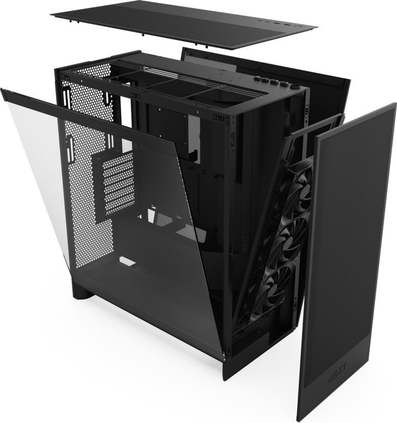 NZXT H7 Flow Case, Black, Midi Tower - Thumbnail 8