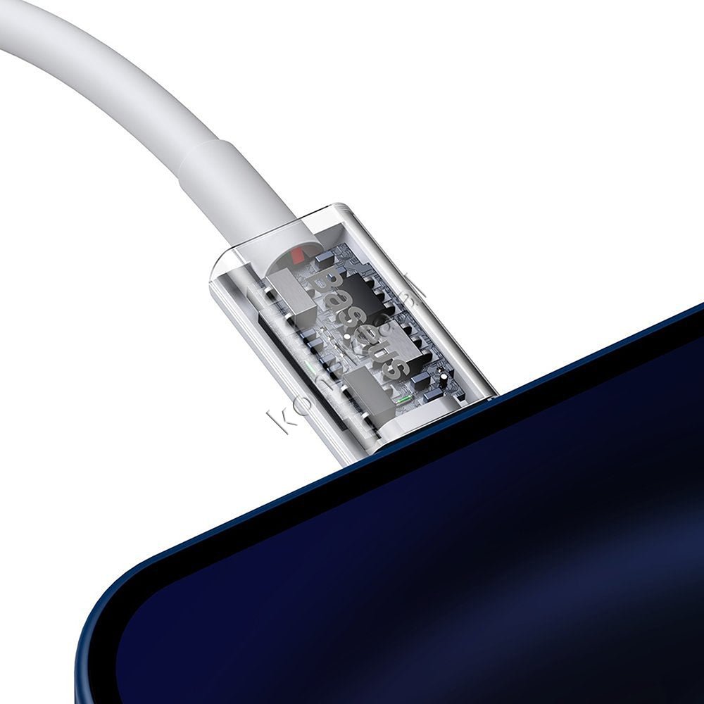 Baseus Superior Series Charging Cable, Type-C to Lightning, 20W, White, 1.5m - Thumbnail 7