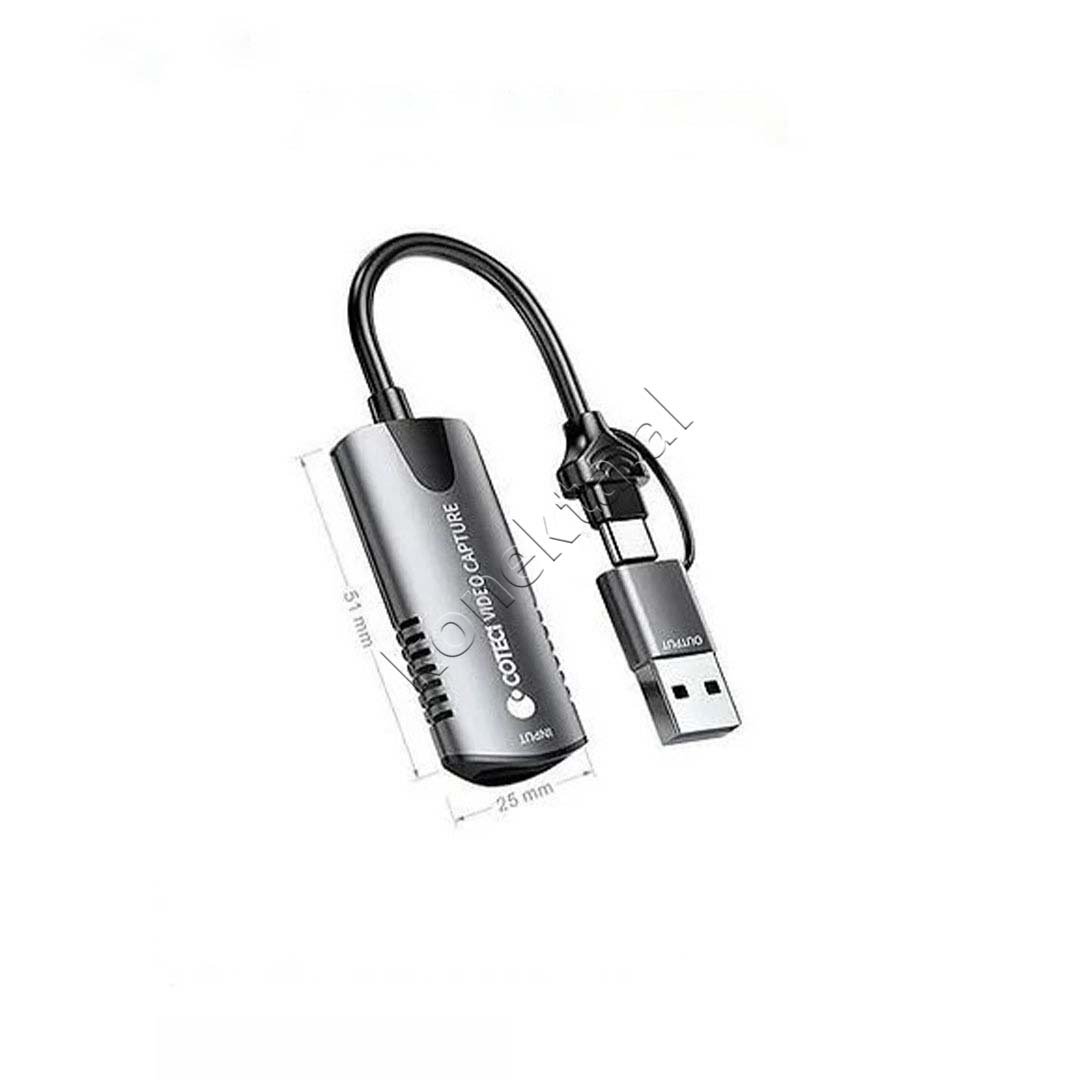 Coteci Adaptor Me Porte HDMI, Usb-A Dhe Usb-C Per Video - Thumbnail 2