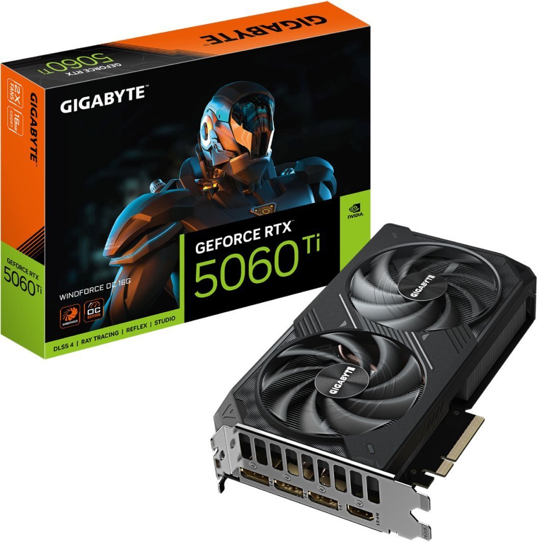 Gigabyte GeForce RTX 5060 Ti Windforce OC 16GB GDDR7 Graphics Card - Image 1