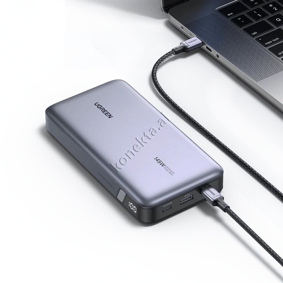 UGreen 25000mAh Power Bank, Black, 3 Ports, Fast Charging 145W - Thumbnail 8