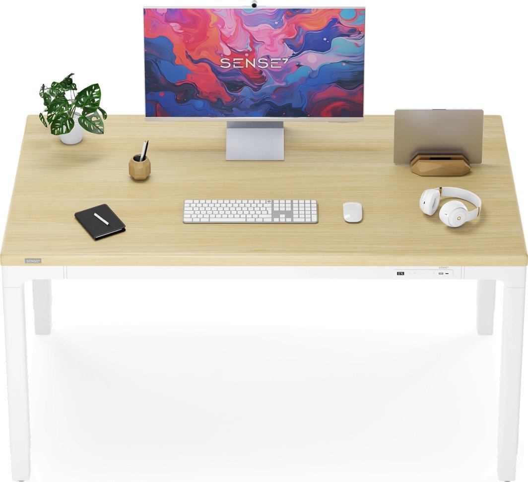 SENSE7 MANMA Tavolinë, 160cm x 80cm, E Bardhë/ Druri - Thumbnail 8
