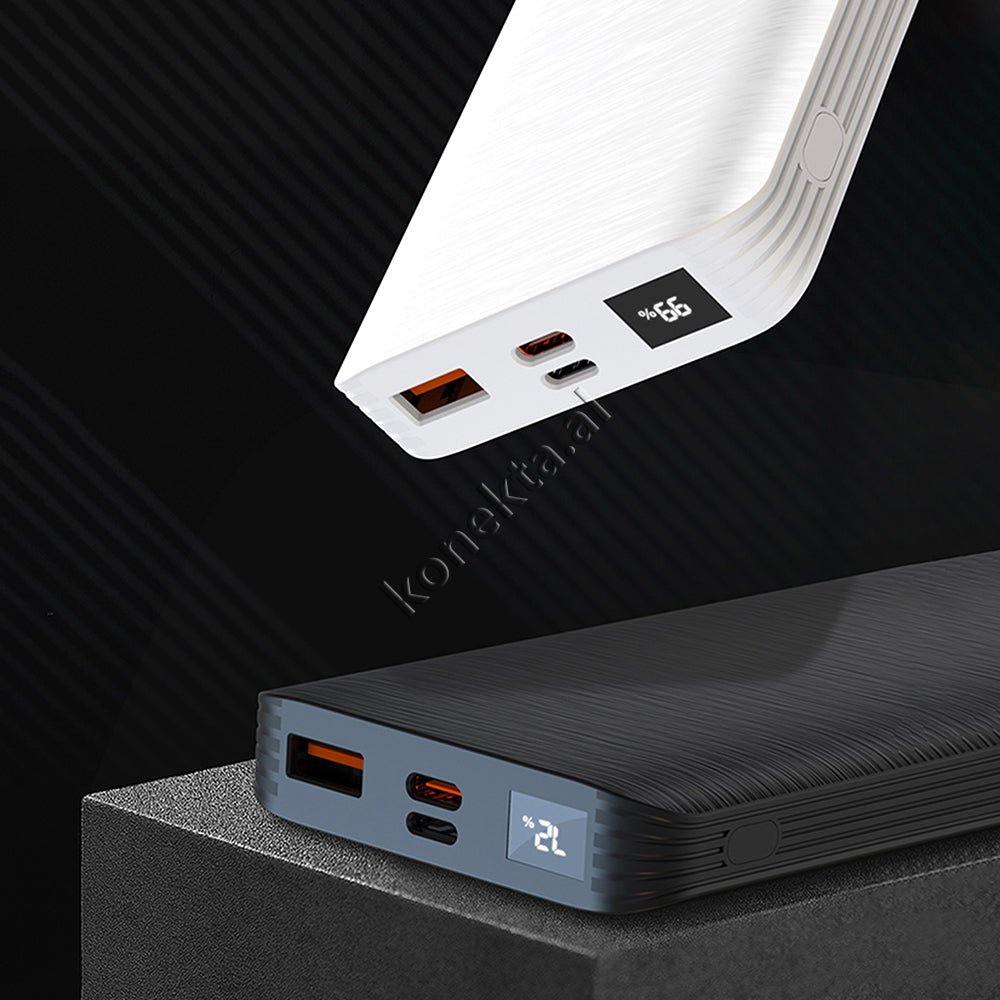XO 10000mAh External Battery, Black / White, 2 Ports - Thumbnail 6