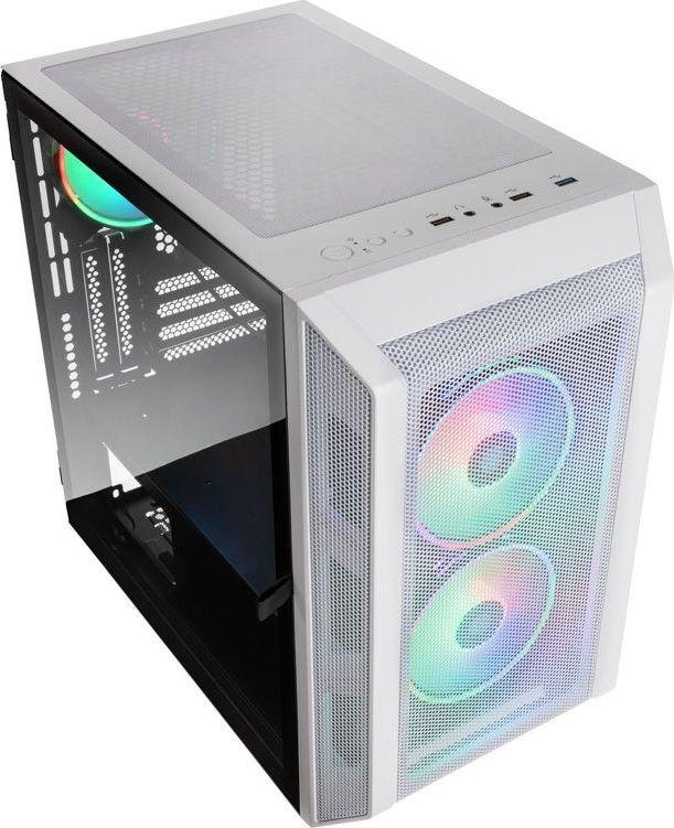Kolink Citadel Mesh RGB Case, White, Micro Tower - Thumbnail 2