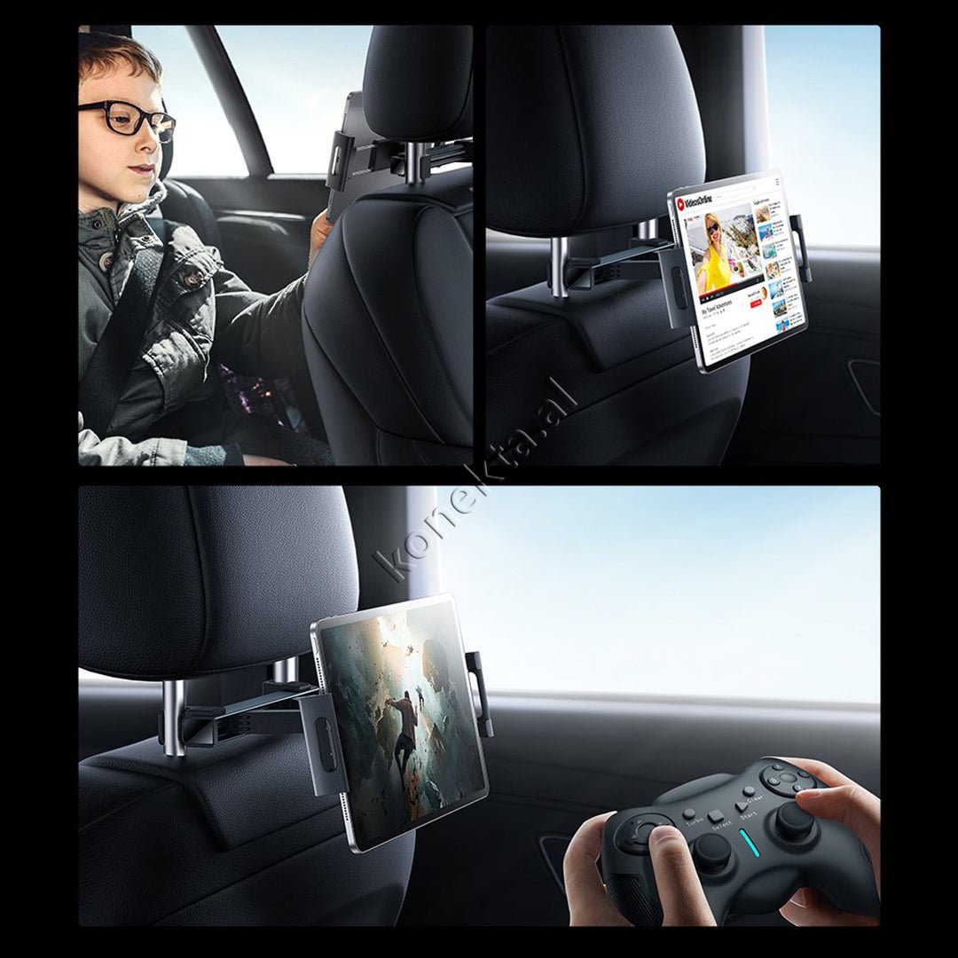 Baseus Car Seat Headrest Phone Tablet Holder, Fits Devices 4.7 - 12.9 Inch - Thumbnail 12