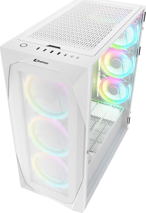 Sharkoon REV300 ARGB Case, White, Full Tower - Thumbnail 3