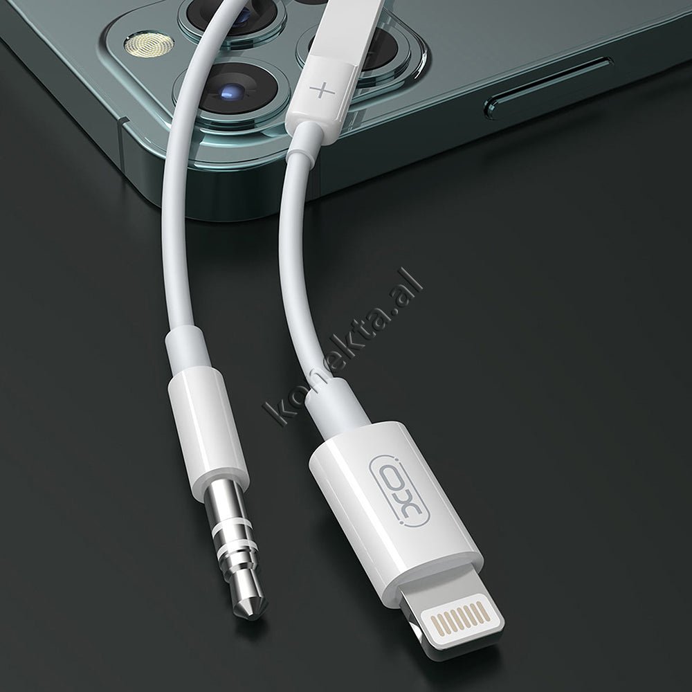XO Kabell Aux 1m Lightning ose Type-C ne Aux 3.5mm - Thumbnail 5