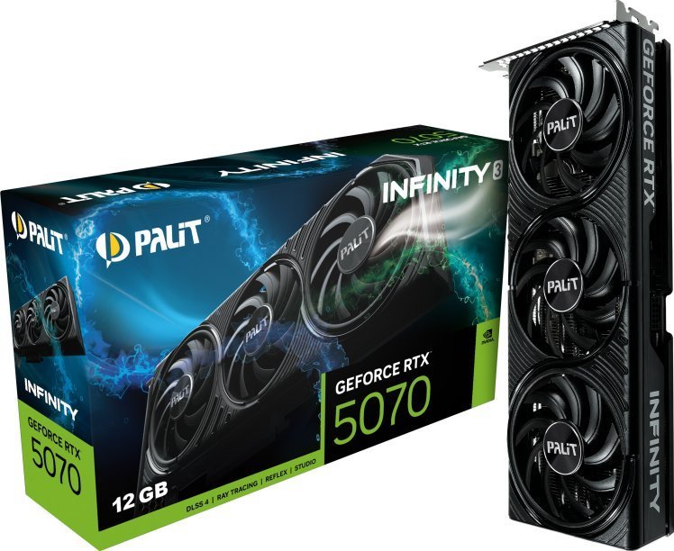 Palit GeForce RTX 5070 Infinity 3 Graphics Card, 12G, 12GB GDDR7 - Image 1