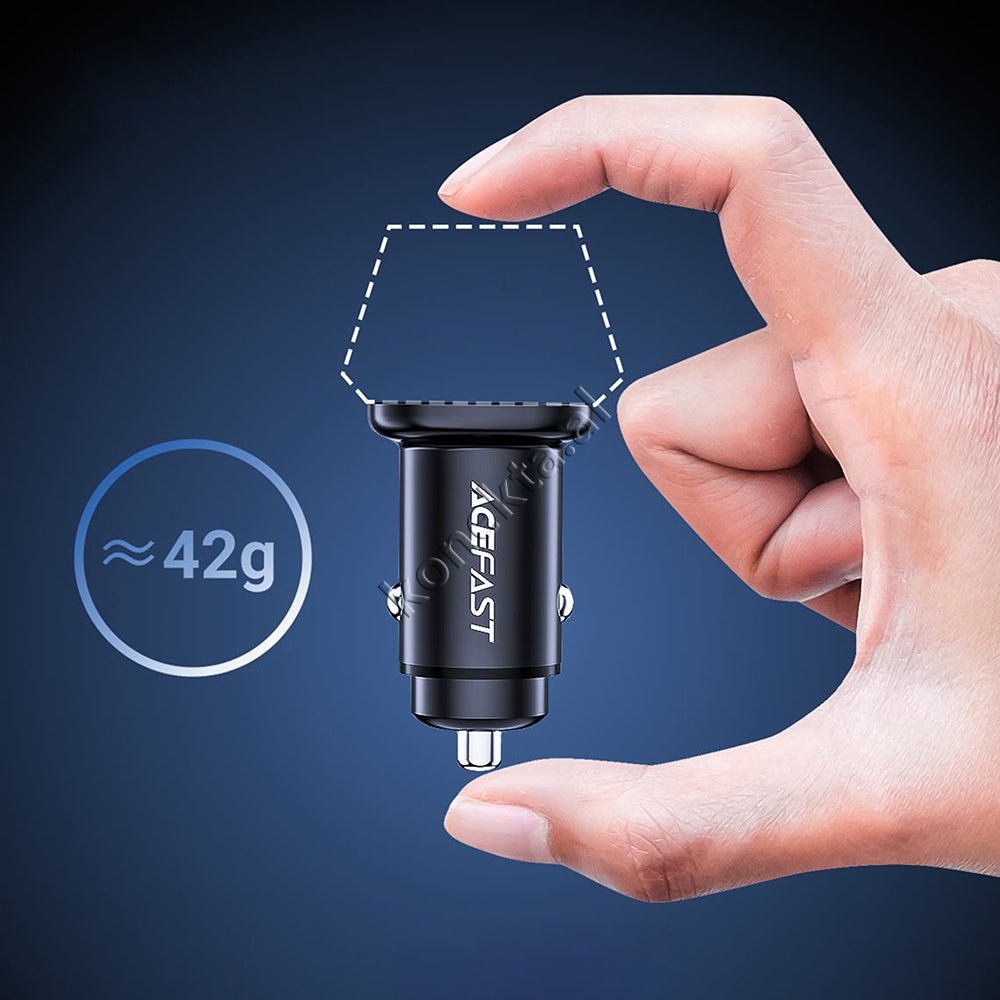 AceFast Car Charger 38W with USB and Type-C Ports - Thumbnail 9