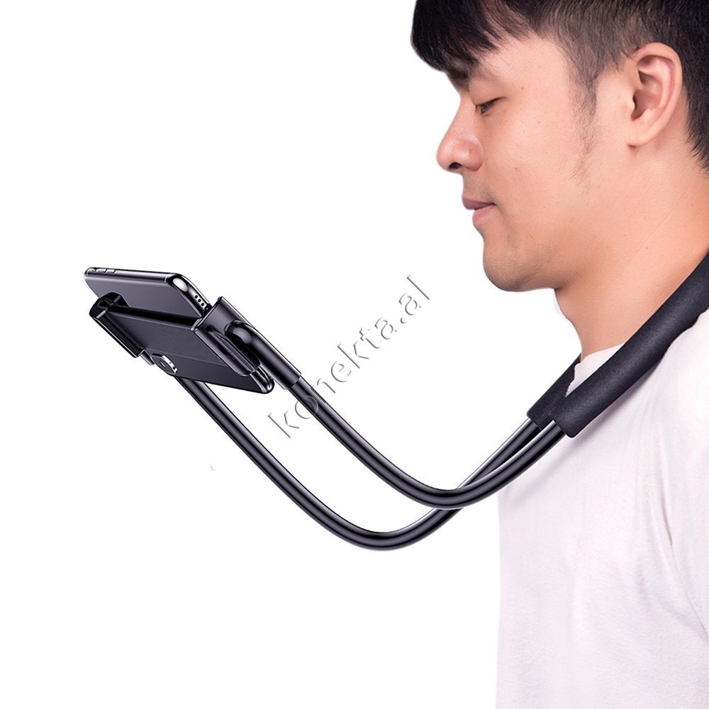 Baseus Neck-mounted Phone and Tablet Holder, Black / White - Thumbnail 5