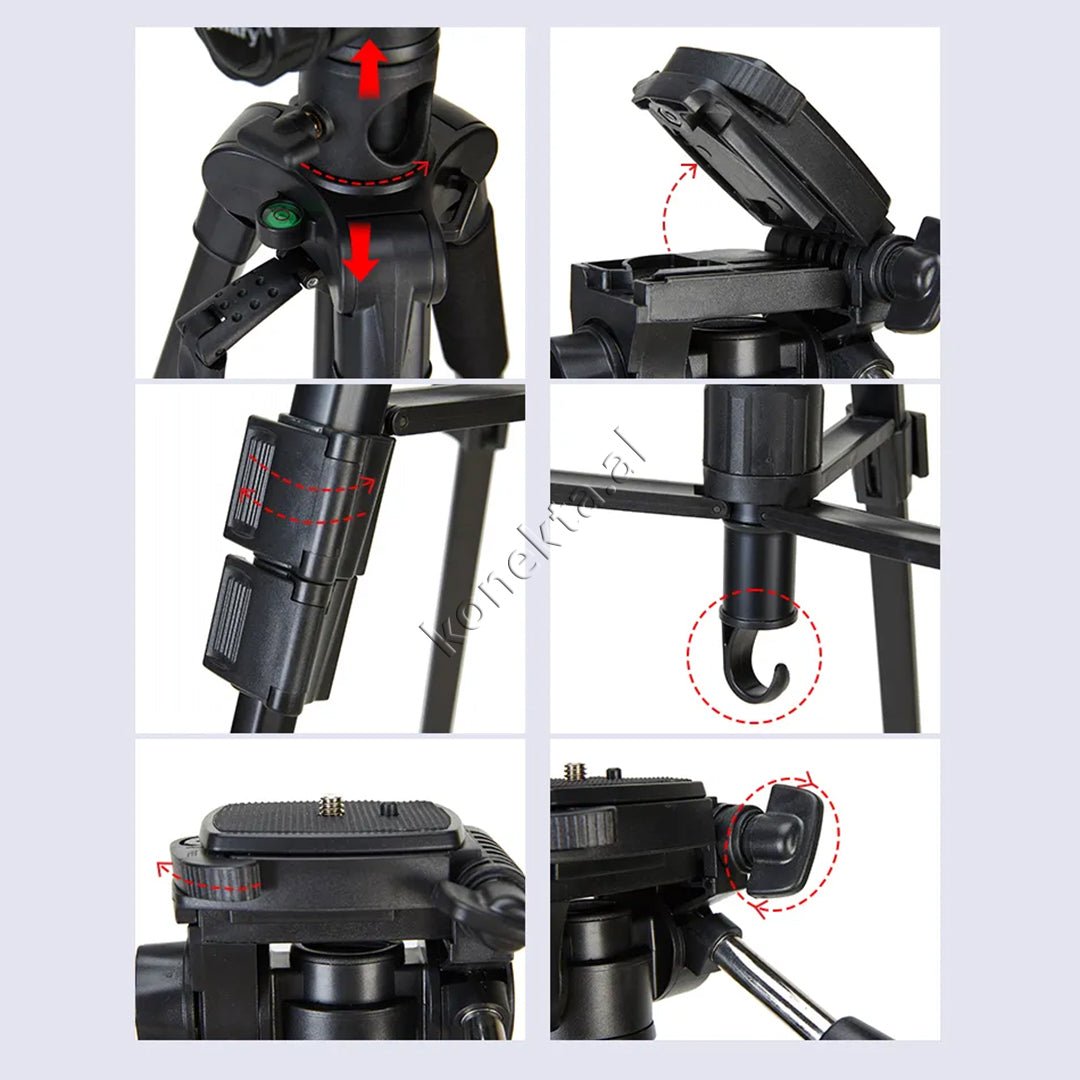 Jmary Trekëmbesh Tripod, Çmontueshëm, Monopod, 54cm-180cm - Thumbnail 10