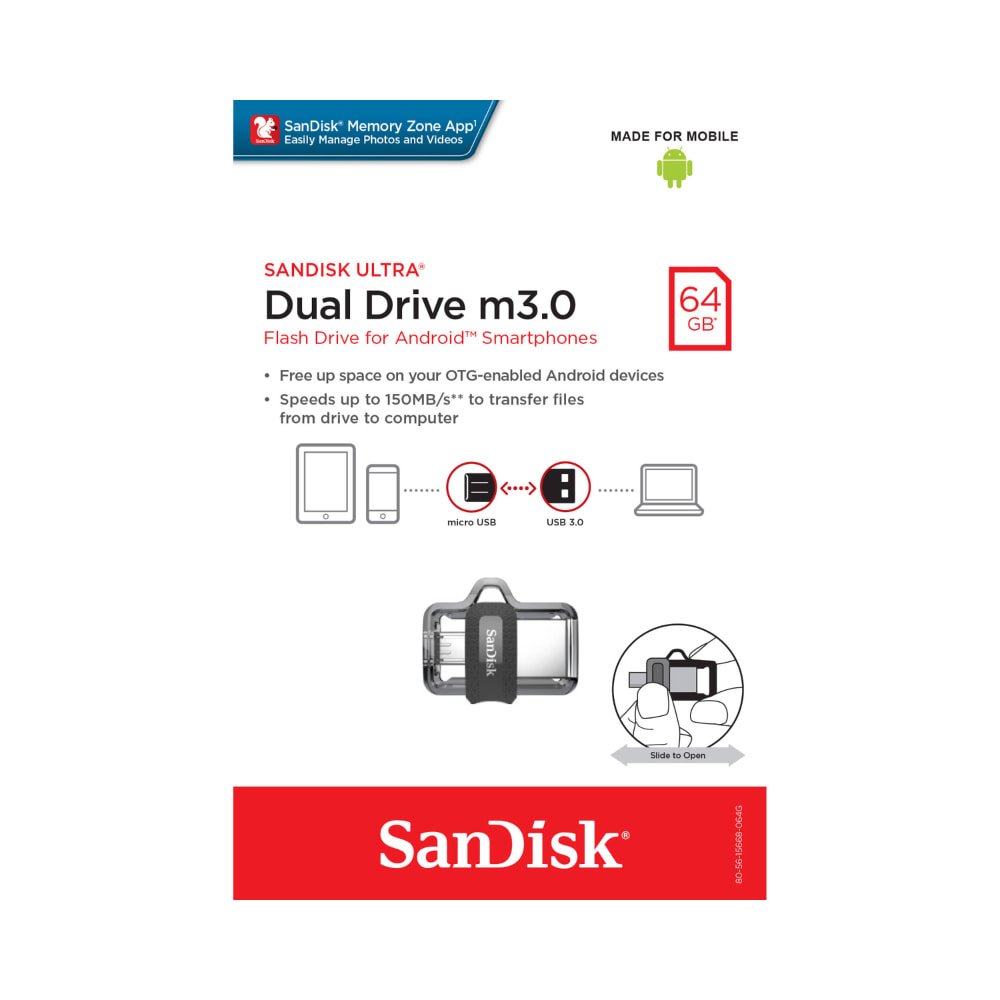 SanDisk Ultra Dual 3.0 USB Flash, 64GB - Thumbnail 7