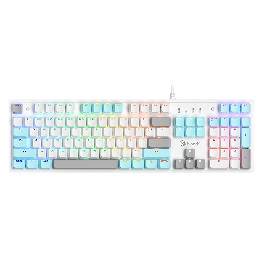 A4tech Bloody S510R Keyboard, White - Image 1