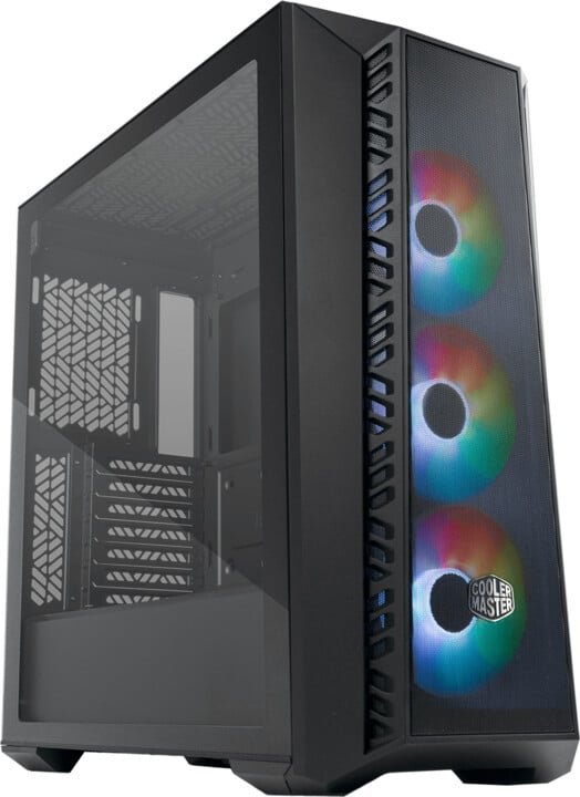 Cooler Master MasterBox 520 Mesh Case, Transparent Side Panel, Black - Thumbnail 4