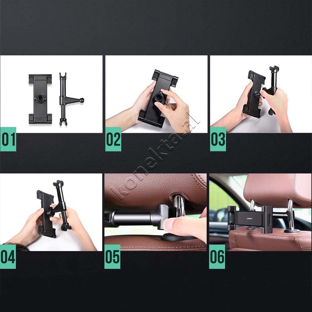 UGreen Tablet Holder for Car Seat Headrest - Thumbnail 9