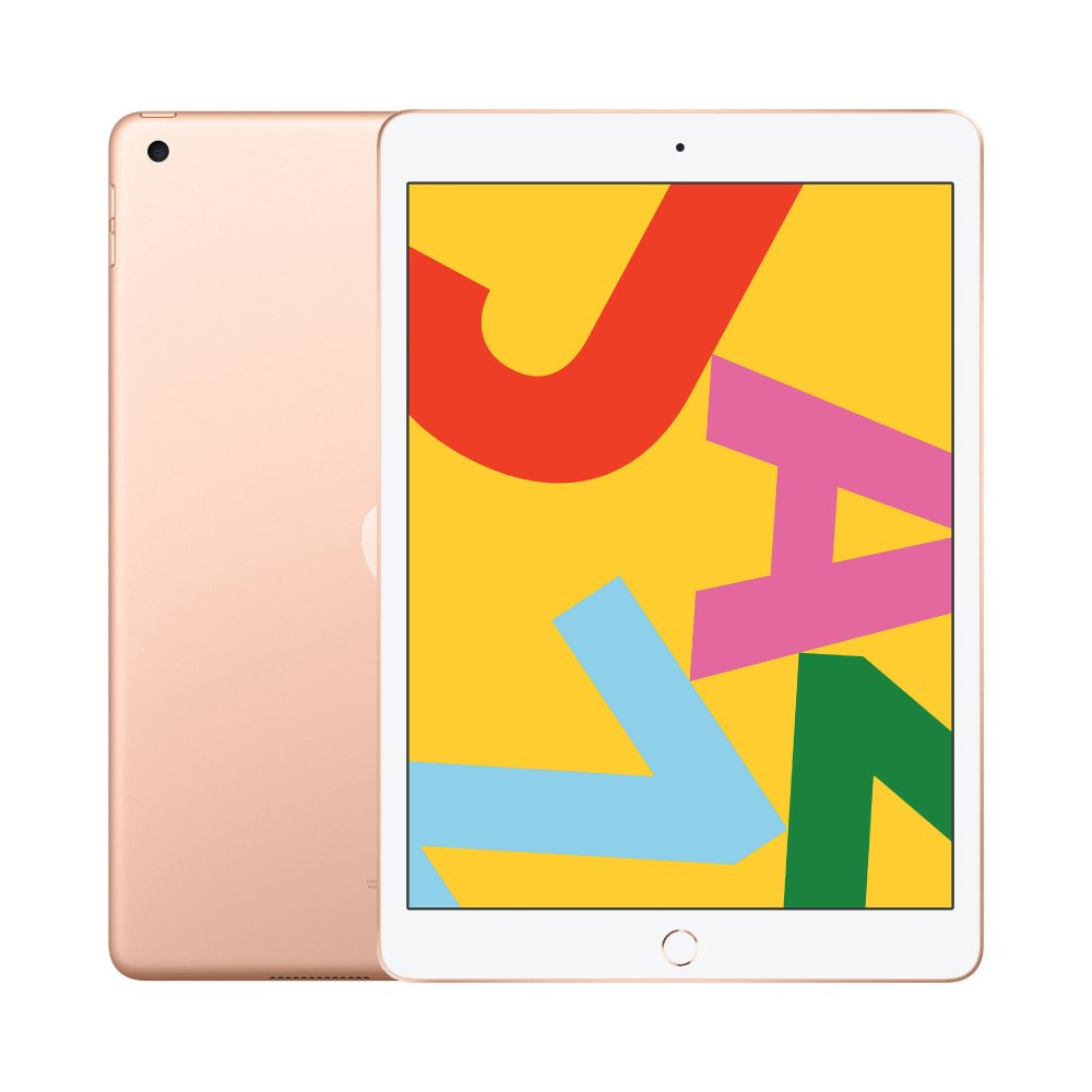 Apple iPad 7th Gen, 10.2″ Wi-Fi+Cellular, 32GB, Gold, Used - Image 1