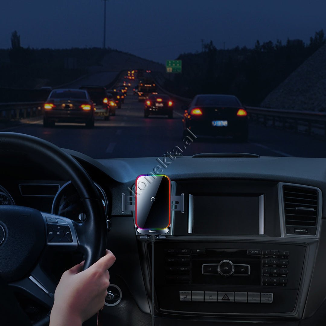 Baseus Wireless Car Phone Holder, Black - Thumbnail 12