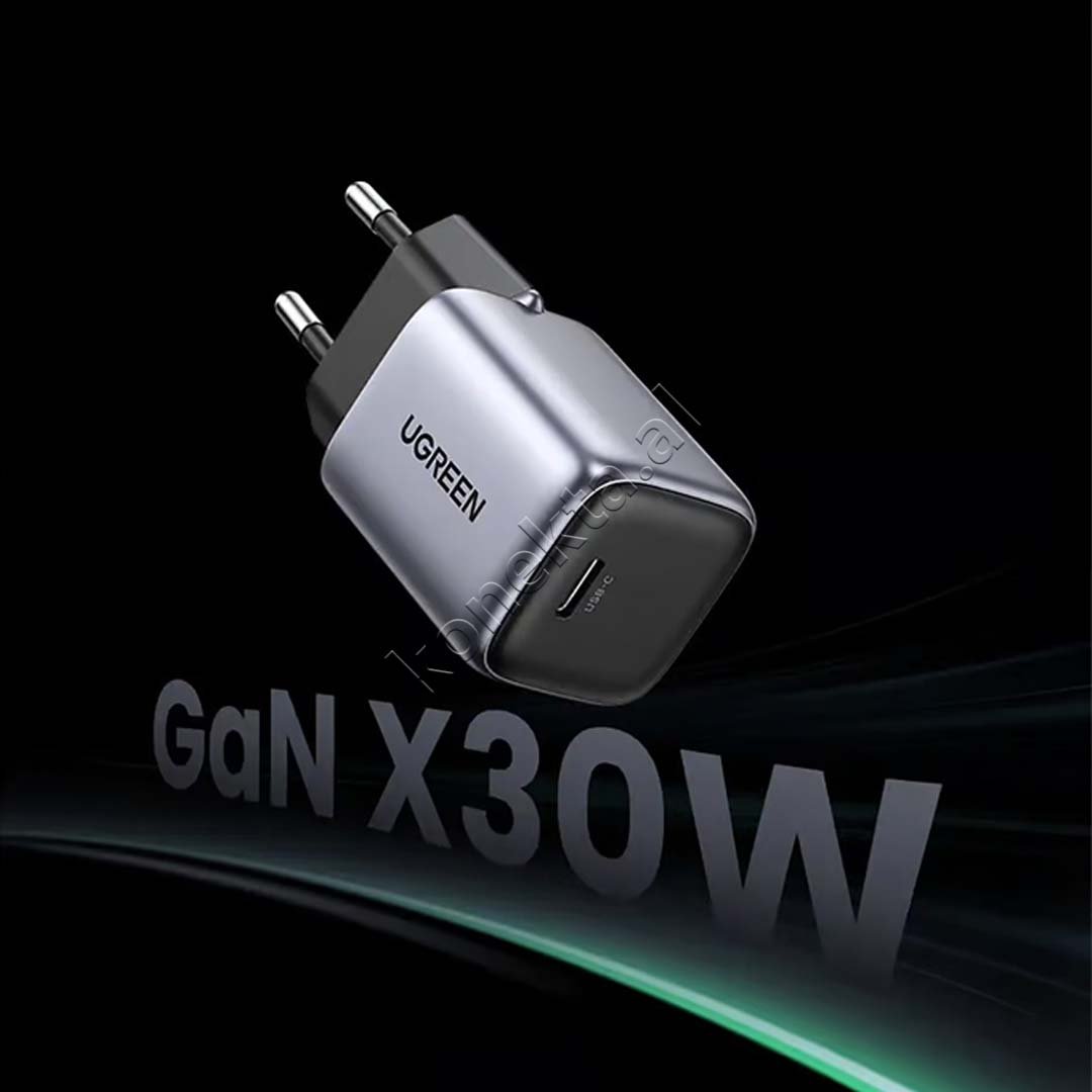 UGreen Nexode 30W Charger, Grey, Type-C - Thumbnail 7