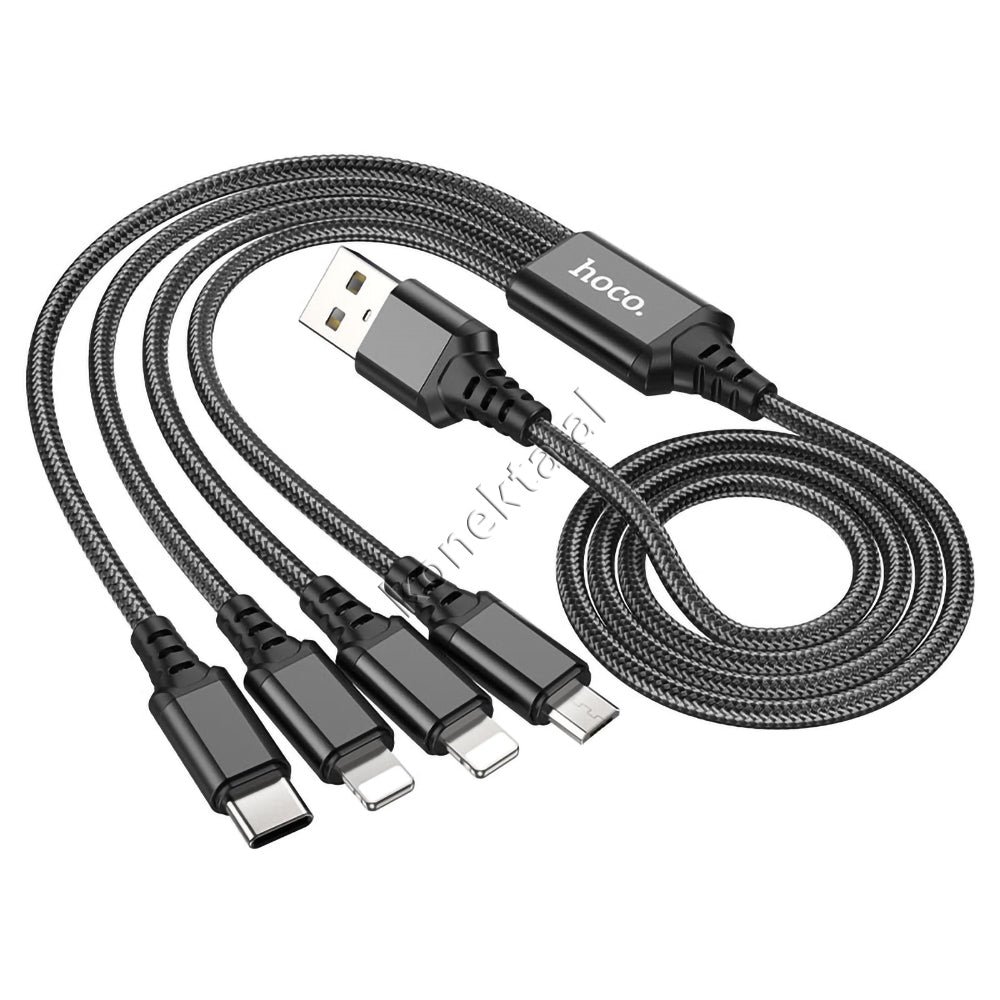 HOCO USB Cable 4 in 1 Type-C / Lightning / Micro - Image 1