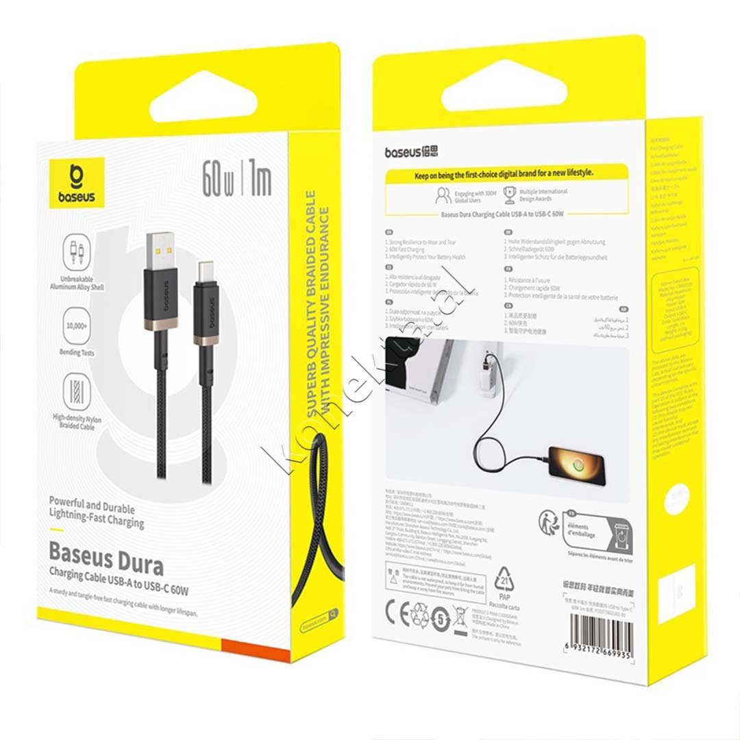 Baseus USB-A to Type-C Charging Cable 60W, 1m - Thumbnail 8
