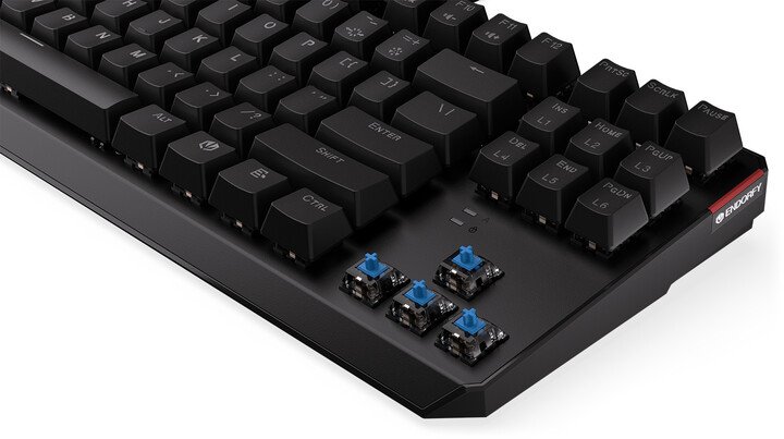 Endorfy Thock TKL Blue Keyboard, Kailh Blue, US, Black - Thumbnail 9